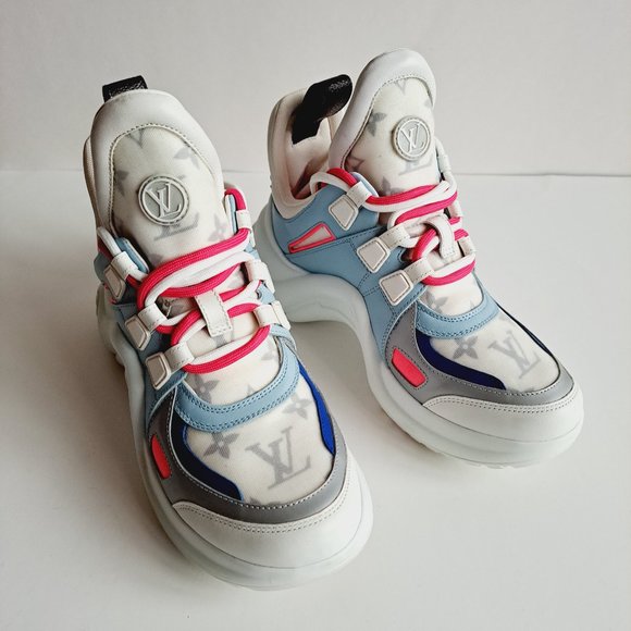 Louis Vuitton Women's Multicolor Light Blue LV Archlight Sneakers Size 36 / 6 - Picture 4 of 16